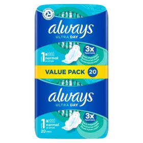 Always Ultra Day Normal Σερβιέτες με Φτερά (Μέγεθος 1) 20τεμ